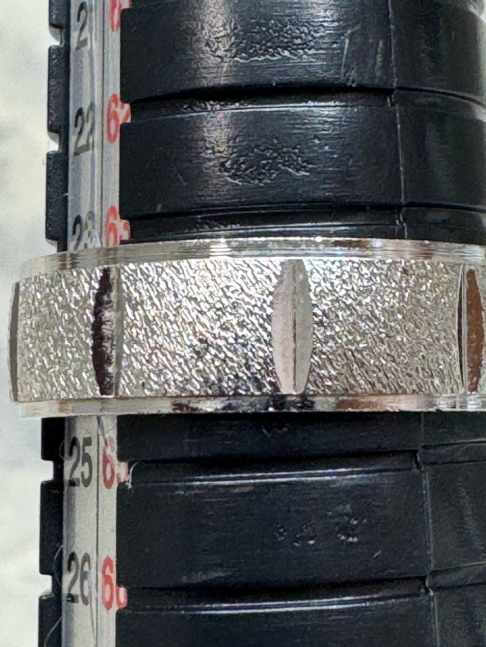 Silver Tone Textured Band Ring Size 11 Unisex Wide Wedding Style wedding Ring